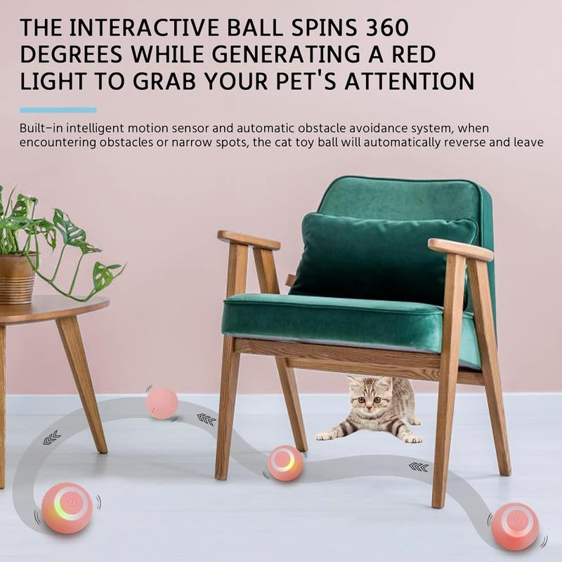 USB Rechargeable Toy Ball, Automatic Cat Toy Power Ball, Indoor Cat Toy, Pet Supplies for Cat