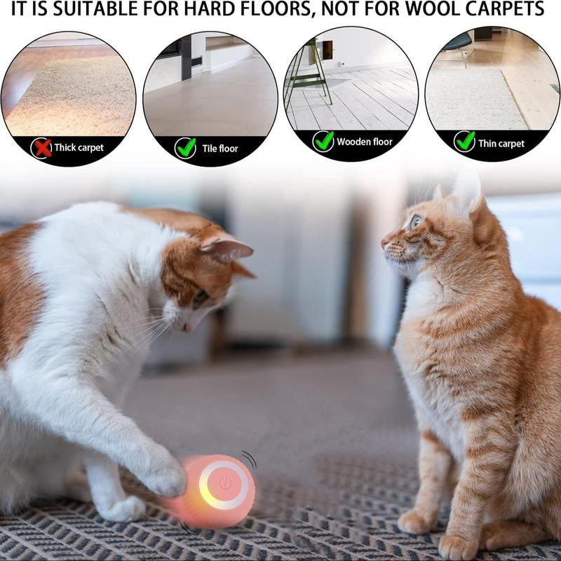 USB Rechargeable Toy Ball, Automatic Cat Toy Power Ball, Indoor Cat Toy, Pet Supplies for Cat