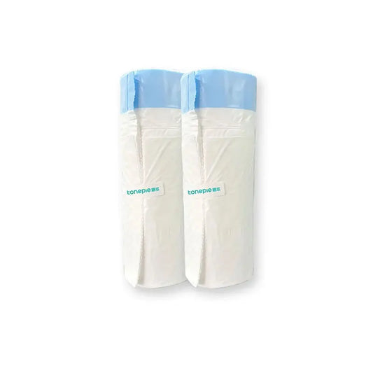 Tonepie Self-Cleaning Cat Litter Box Drawstring Poop Bags - 2 Rolls of Durable Garbage Bags for Effortless Cleanup