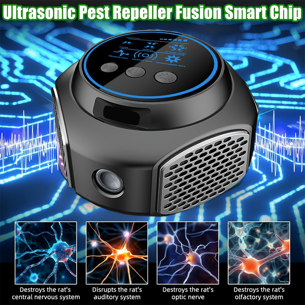 Soundwave Indoor Mouse Repeller with LED Light-1